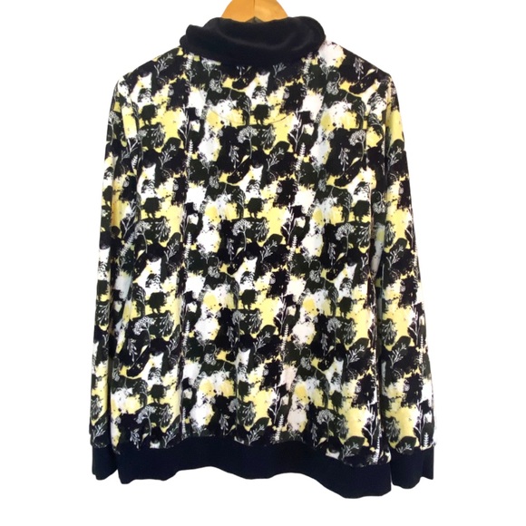 So soft Black/pale yello/white splotchy zippered jacket by esmara. - Picture 6 of 11